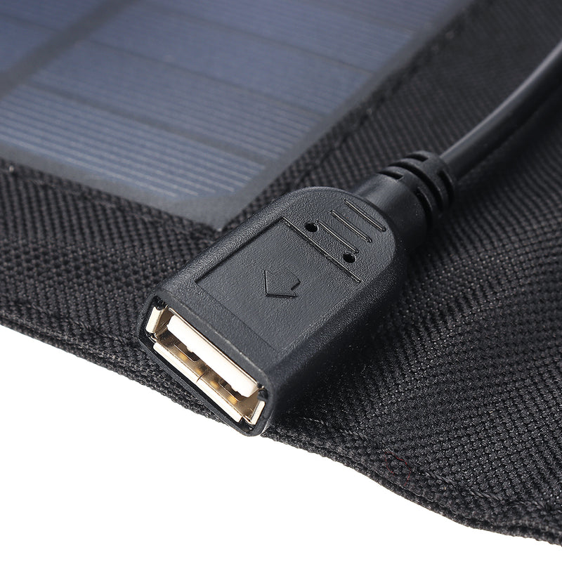 7.5W 5.5V Waterproof Portable Foldable Solar Panel Charger with USB Port