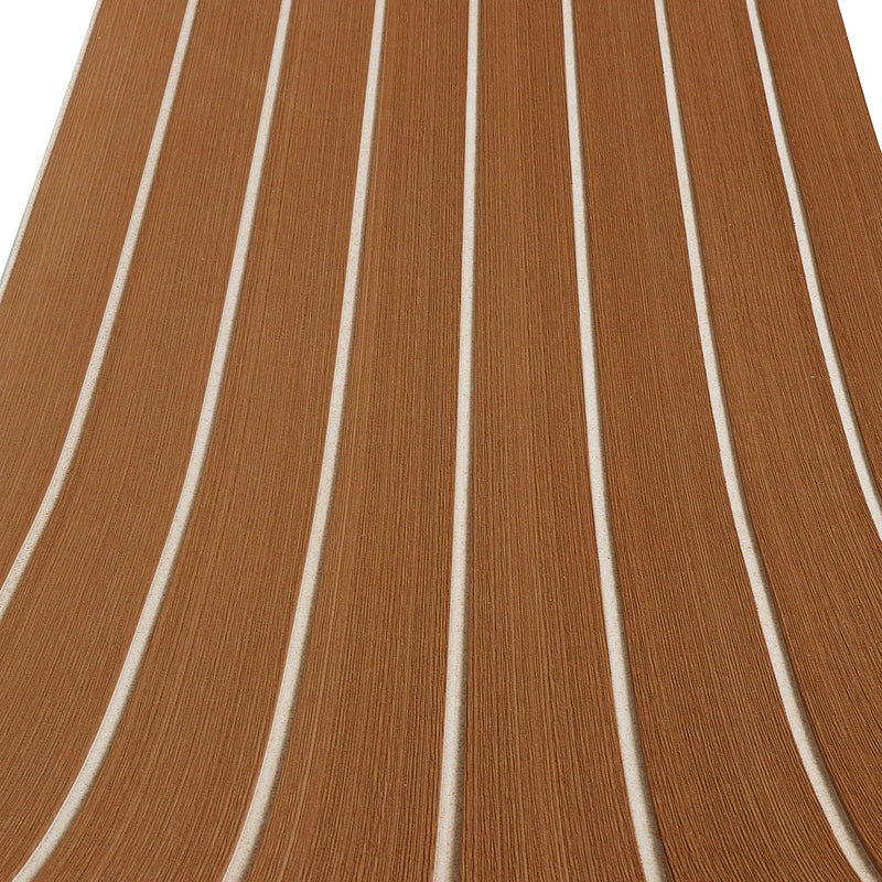 2400x450x6mm Brown EVA Foam Boat Flooring Mat Teak Decking Yacht Sheet 94x18 Inch Faux Teak