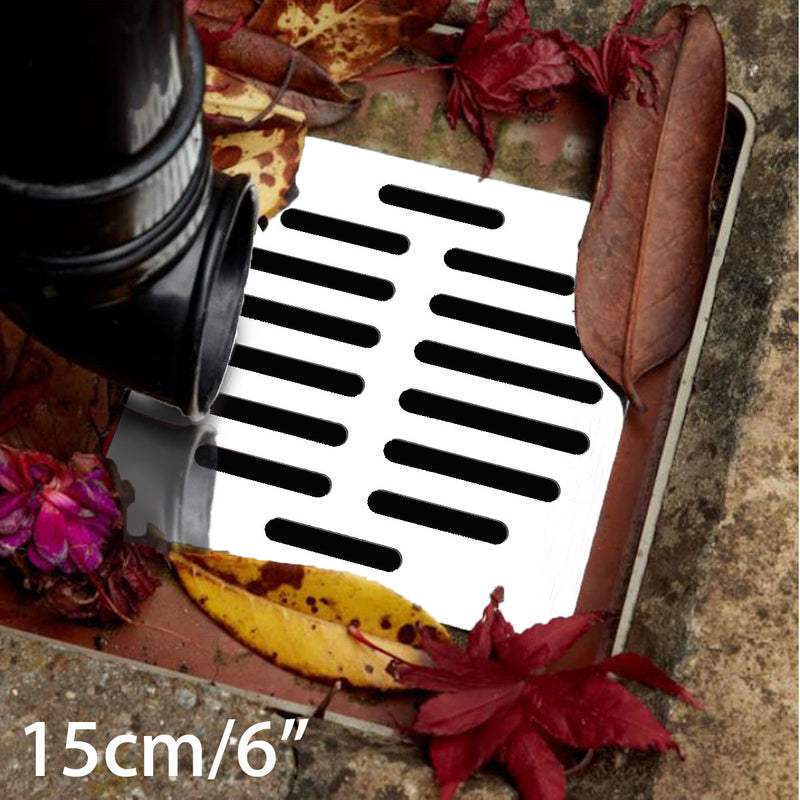 6 Inch Silver Floor Drain Protector Tone Square Shape Stainless Steel Floor Drain Cover Home