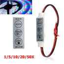 Mini 3 Keys Inline Dimmer Controller 12V for Single Color 5050 3528 Led Light Strip