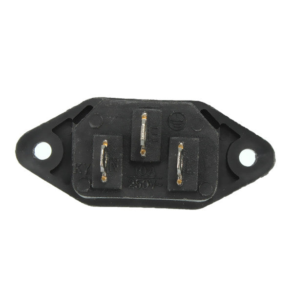 AC 250V/10A IEC320 C14 Male 3Pin Power Inlet Panel Mounting Power Inlet Socket
