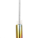 Telescopic Reusable Drinking Straw Portable 3 Fold Stainless Steel Metal with Cleaning Brush