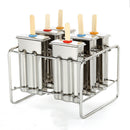 6 Cell Frozen Ice Cream Pop Mold Popsicle Maker Lolly Mould Tray Pan Kitchen DIY