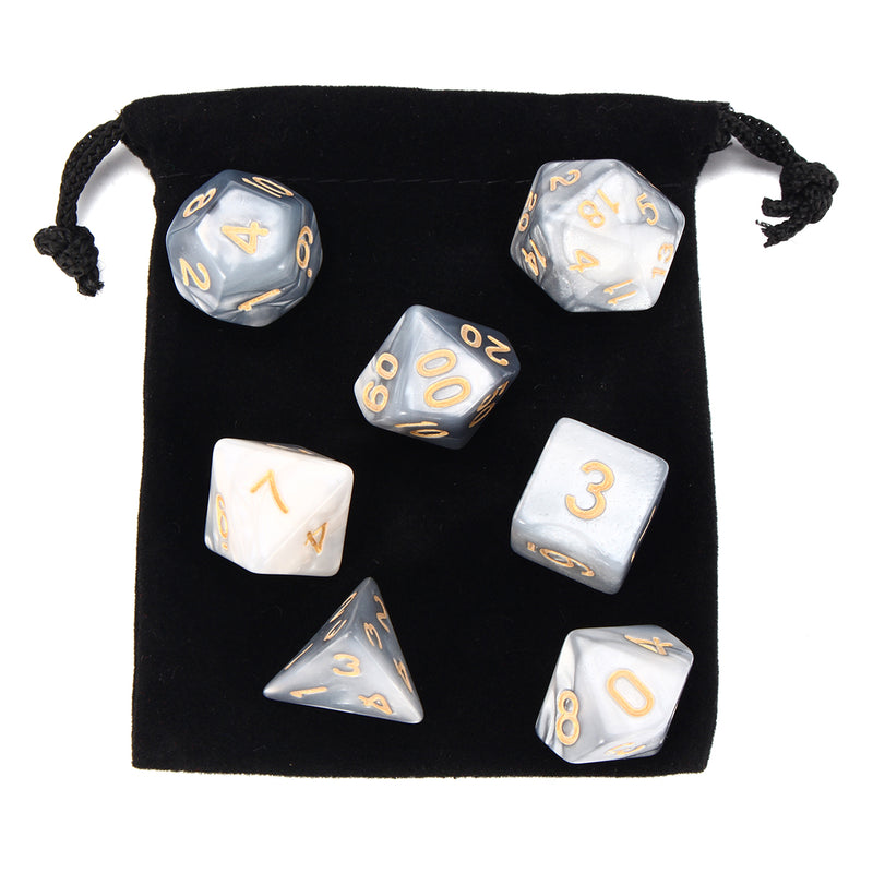 7 Pcs Polyhedral Dice Set Multisided Dices Set Role Playing Games Gadget