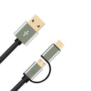 JDB Type C+Micro Spring Flexible 0.6M 1.2M Data Sync Charging Cable for Xiaomi 5C Huawei Samsung S8