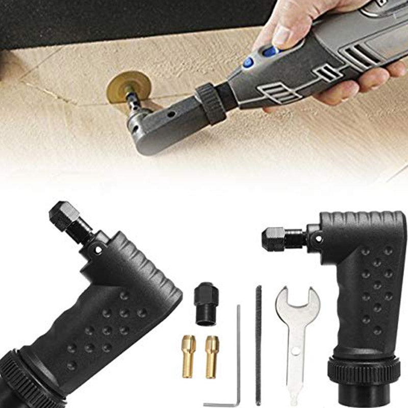 90 Degree Rotary Tool Adapter Attachment Electric Grinder Bender Right Angle Converter
