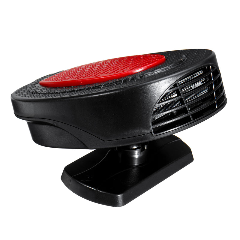 12V Electric Car Heated Fan Fast Heating Fan Heater 180 Rotating Bracket Defrost & Defog