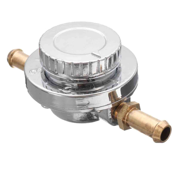 Adjustable 1-5 PSI Flow Fuel Pressure Carburettor Carb Regulator + 8mm 10mm Tail