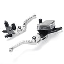 7/8" 22mm Motorcycle Handlebar Hydraulic Brake Clutch Master Cylinder Lever Reservoir Set