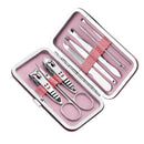 Y.F.M 8pcs Stainless Steel Nail Care Clipper Pedicure Scissor Eyebrow Tweezer Manicure Set Kit