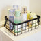 Vintage wrought iron storage basket wire storage basket storage box solid wood board order industrial wind loft