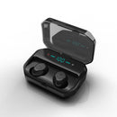 Dual bluetooth 5.0 TWS Wireless Earphone Digital Display IPX7 Waterproof In-ear Headphone with Mic Charging Box