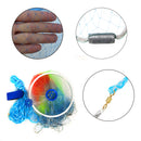ZANLURE 2.4m/7.9ft Colorful Hand Throw Fishing Casting Net Cast Spin Bait Hollow Sinker Dense Mesh