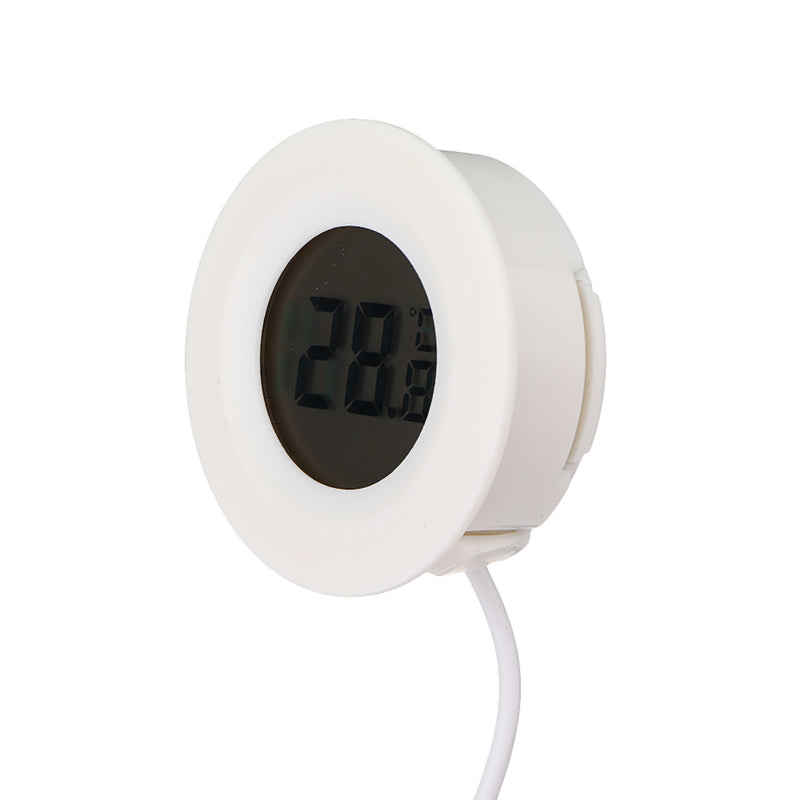 Round Electronic LCD Digital Thermometer Temperature  Meter for Indoor Outdoor Temperature Instruments with External Probe