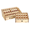 Wooden Pigment Bottle Storage Organizer 15/80 Holes Color Paint Ink Brush Stand Rack Modular Holder