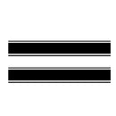 3Pcs Black Racing Car Vinyl Stripe Decal Stickers for Cover Roof Trunk Side Doors