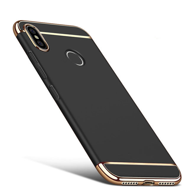 Bakeey Ultra-thin 3 in 1 Plating Frame Splicing PC Hard Protective Case For Xiaomi Redmi 6 Pro / Xiaomi Mi A2 Lite