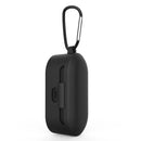 QCY T1S QS2 T2C Earphone Storage Bag Soft Silicone Shockproof Earphone Charging Box Cover Case with Metal Hook
