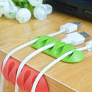 Bakeey 5-Channel TPR Sticky Earphone USB Cable Cord Winder Wrap Desktop Cable Organizer Wire Management Holder