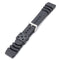 Replacement 20mm/22mm Black Divers Silicone Watch Band Strap Ocean Ripples for SEIKO