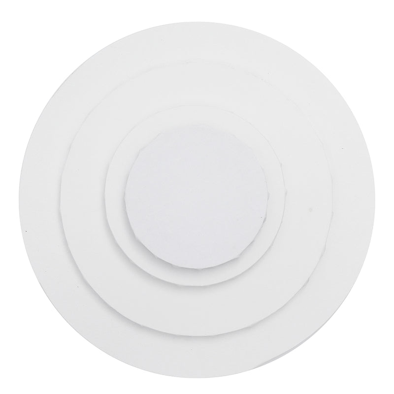 6/8/12/16'' Blank White Round Artist Canvas Wooden Drawing Board Acrylic Oil Paintings