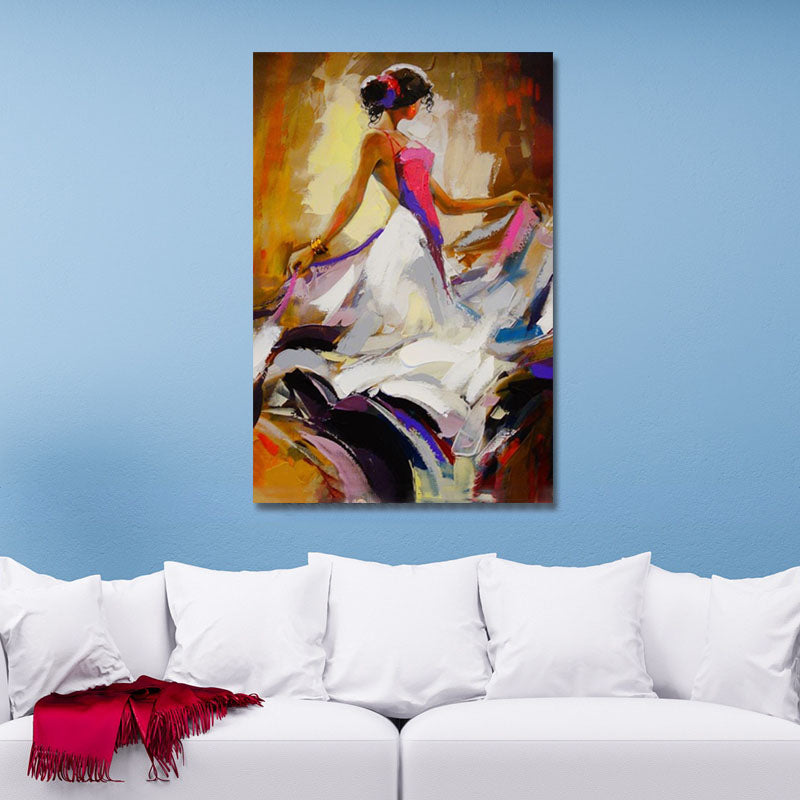 Hand Painted Oil Paintings Abstract People Modern Stretched Canvas Wall Art For Home Decoration