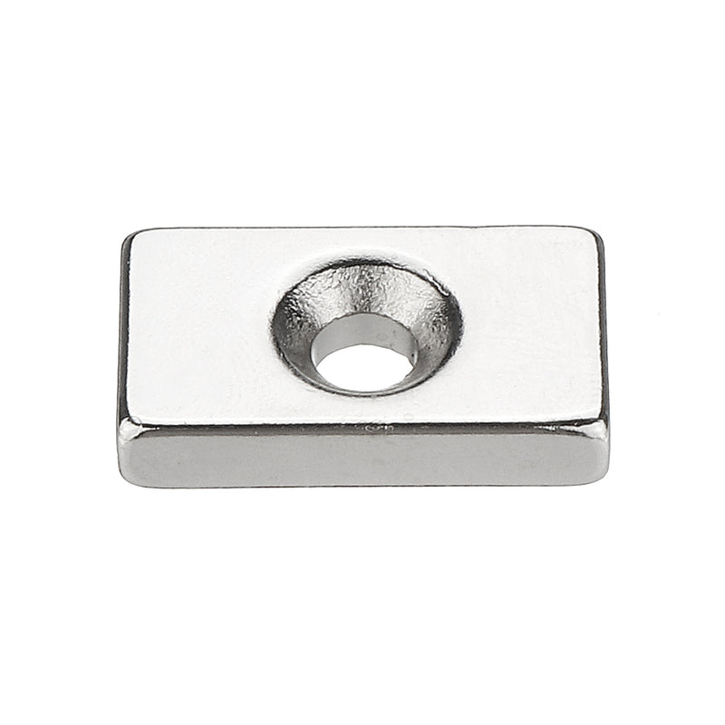 10pcs N50 25x15x5mm Block Magnets 4mm Hole Rare Earth Neodymium Magnet