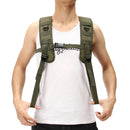 Military Tactical Adjustable H-Harness Suspenders Vest for Shoulder Battle Belt Green