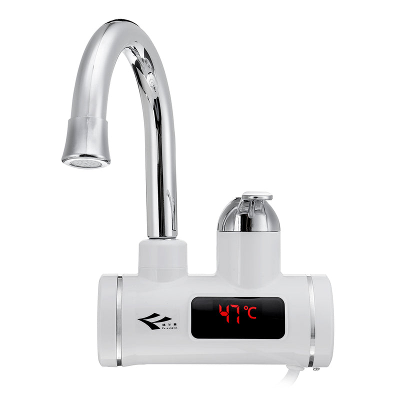 3000W Electric Heating Water Tap Temperature Display Hot Water Heater Faucet Home Bathroom