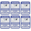 6Pcs 70x90mm Security Camera Surveillance Warning CCTV Sticker for Home Office