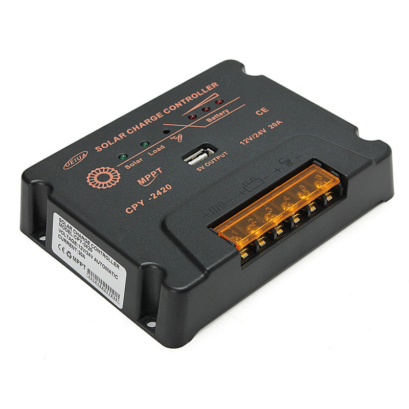 CPY-2420 12V/24V 20A USB MPPT Solar Panel Battery Charge Controller