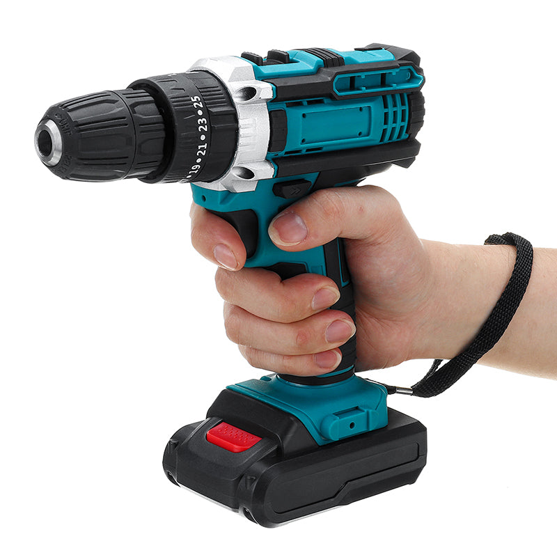 48V Cordless Impact Electric Screwdriver Drill 25+3 Gear Forward/Reverse Switch Power Screw Driver W/ 1 Or 2 Li-ion Battery
