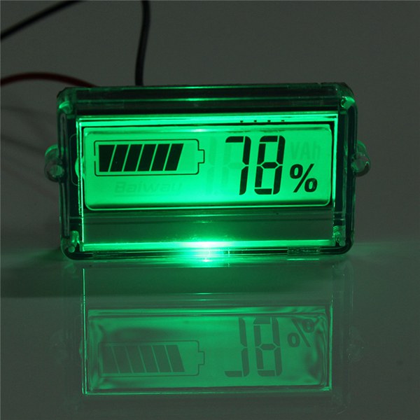 Waterproof LCD Battery Capacity Tester Indicator 12V Lead Acid Lithium