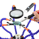 6 Flexible Arms Soldering Vise Helping Hands Third Hand PCB Repair Fixture