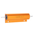 RX24 100W 1KR 1KRJ Metal Aluminum Case High Power Resistor Golden Metal Shell Case Heatsink Resistance Resistor