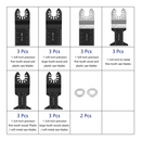 Drillpro 22Pcs Metal Wood Oscillating Saw Blade Multi Tool Quick Release Saw Blades Kit for Metal, Wood Plastic Cutting Oscillating Tools for Dewalt/Porter C-able/Ryobi/Fein Multi/B-osch/Dremel
