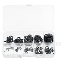 120PCS 1.5-10mm Black Manganese Steel E-shaped Circlip Snap Ring Plier Opening Ring