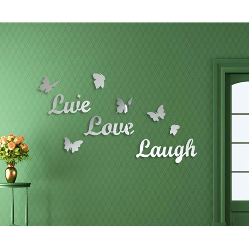 3D Vinyl Mirror Wall Sticker Butterflies Mural Decal DIY Decor