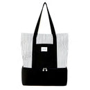 37 x 15 x 42cm Dual Compartment Lunch Bags Stripe Shoulder Bag Cooler Picnic Bag Storages Bag