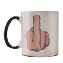 Middle Finger Heat Change Color Changing Coffee Mug Joke Funny Secret Santa