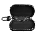 Universal Genuine Leather Car Key Case/Bag Zipper Holder Organizer with Keychain Ring 4 Colors