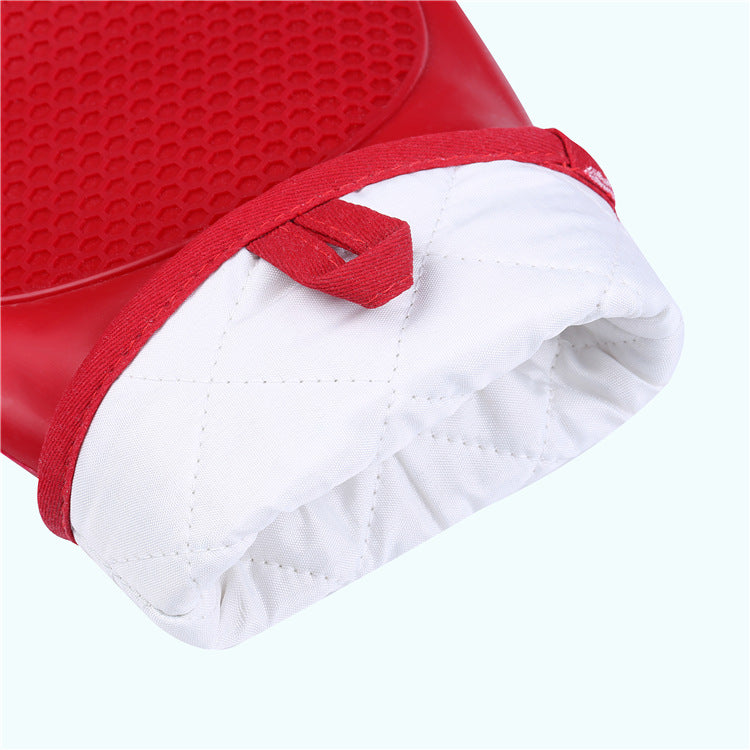 KCASA KC-PG06 1Pcs Silicone Cotton Oven Mitts Microwave Oven BBQ Heat Resistant Pot Holder Gloves
