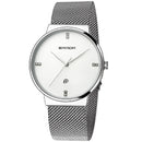 SANDA P210 Men Watch Fashion Simple Dial Stainless Steel Strap Male Quartz Wrist Watch