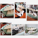 Pet Dog Cat Tunnel Bed Soft Cushion Winter Warm Kennel Mat Pad Blanket