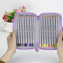 Multifunctional 52 Holes 3 Layers Pencil Case Pencil Curtain Sketch Colored Pencils Bag School Art Painting Supplies