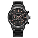 MINI FOCUS MF0188G Business Style Calendar Stainless Steel Men Wrist Watch Quartz Watch