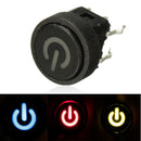 Power Symbol Latching Switch LED Light Push Button SPST