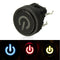 Power Symbol Latching Switch LED Light Push Button SPST