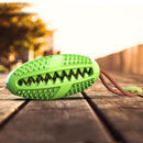 Pet Toys Dog MolarTooth Cleaning Rod Leaking Food Natural Rubber Ball Puppy Chew Toy Food Dispenser Multi-function Dog Toothbrush