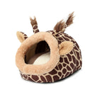Small Pet Bed Giraffe Cat Dog Sleeping House Kennel Puppy Cave Mat Pad Nest